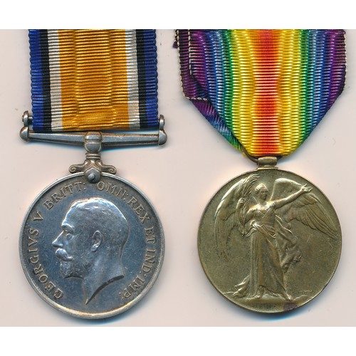 9 - First World War - Claude S H Norris – First World War British War Medal & Victory Medal awarded to 2... 