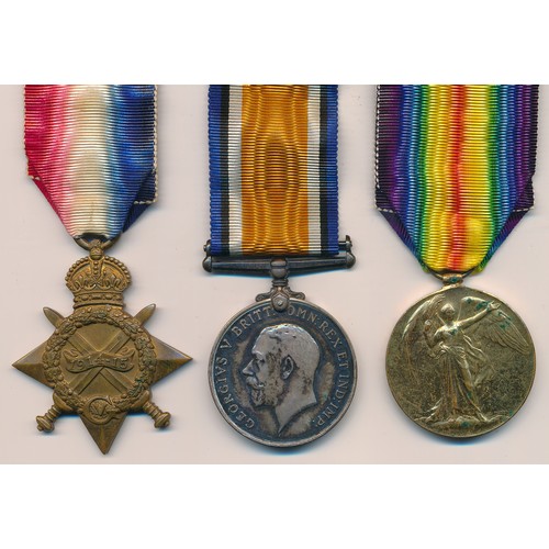 8 - First World War – Fred E Willshaw – First World War 1914-15 Star Trio awarded to 16356 A-BMBR F E WI... 