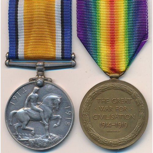 12 - First World War – Arthur. J. Sharp – First World War British War Medal & Victory medal pair awarded ... 