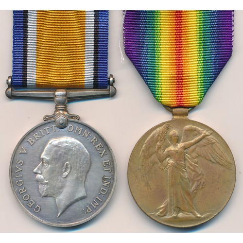 13 - First World War – Sydney Pickford – First World War British War Medal & Victory Medal pair awarded t... 