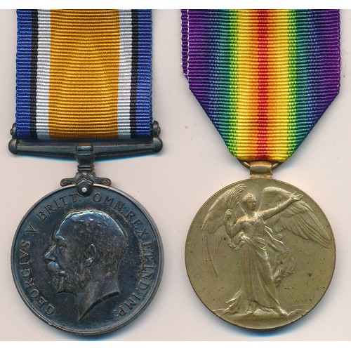 15 - First World War – Ernest Lunniss – First World War British War Medal & Victory Medal pair awarded to... 