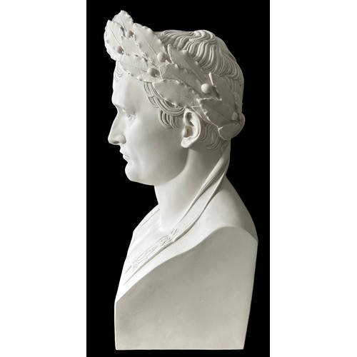 118 - A life size bust of Napoleon as Caesar, after the antique by Canova, 1804, by Sculptured Arts Studio... 