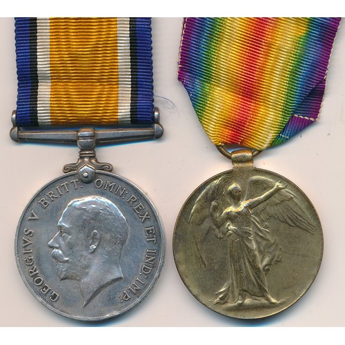 19 - First World War – J. Worsley - First World War British War Medal & Victory Medal pair awarded to S. ... 