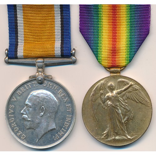 20 - First World War – Harry Bower - First World War British War Medal & Victory Medal pair awarded to 20... 