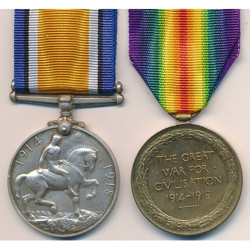 21 - First World War – Alfred Anderson - First World War British War Medal & Victory Medal pair awarded t... 