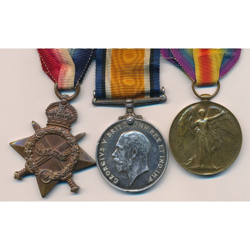 6 - First World War – G. Pither – First World War Medal group awarded to G. Pither to include; 1914-15 S... 