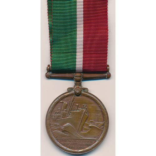 30 - First World War – Robert B. Drake – Mercantile Marine Medal inscribed to Robert B Drake, with ribbon... 