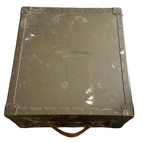 121 - Special Forces U.S. Army record player box with record player removed, can now be used as storage. A... 