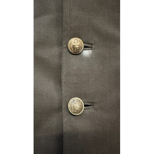 130 - 1960’s Khaki Army Tunic, four buttons to front with shoulder buttons. MANUCENTRE DECAZEVILLE 1964 la... 