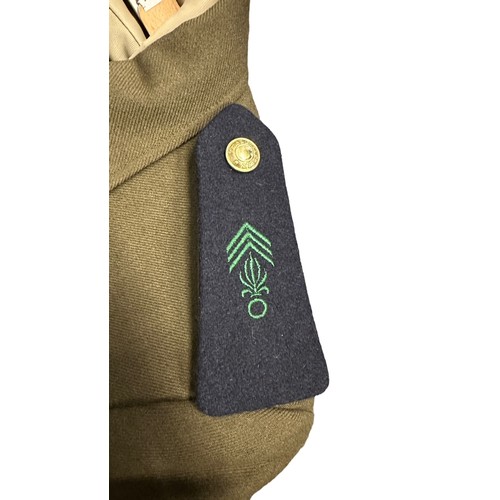 131 - French Foreign Legion Uniform 1970's, Khaki, with Tunic, Trousers, Shirt & Tie. U.G.E.C.O NANTES 197... 