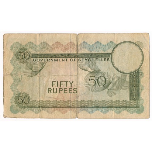 413 - Seychelles 50 Rupees dated 1st January 1968, the famous 'SEX' note, serial A/1 005332, fair to fine.... 