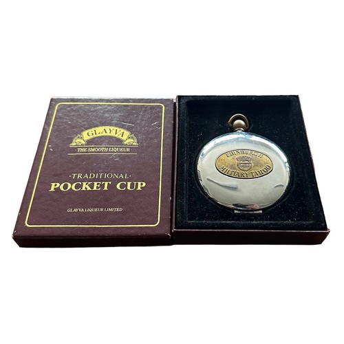 148 - Glayva Liqueur ‘Traditional Pocket Cup’ Edinburgh Military Tattoo flask, boxed.