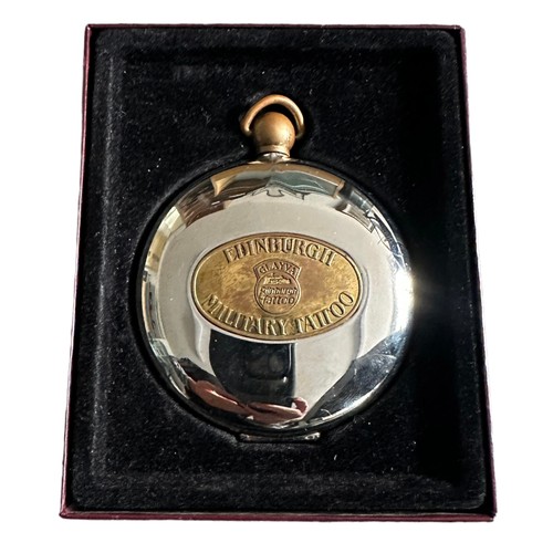 148 - Glayva Liqueur ‘Traditional Pocket Cup’ Edinburgh Military Tattoo flask, boxed.