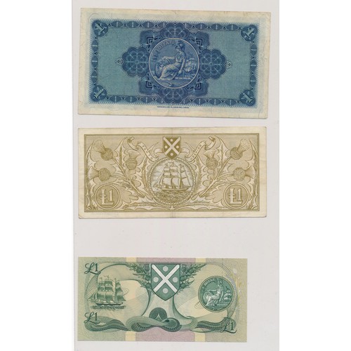 411 - Mainly Scottish banknotes (13), fine to extremely fine, with The National Bank of Scotland £1 B/L 27... 