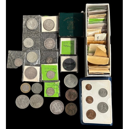 229 - 19th and 20th Century pre-decimal collection, in mixed condition, with crown 1893, double florin 189... 