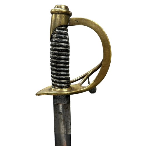 85 - United States of America, Civil War Cavalry Sabre by Phillip. S. Justice, Philadelphia. Curved blade... 