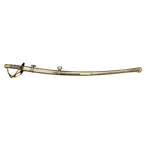 85 - United States of America, Civil War Cavalry Sabre by Phillip. S. Justice, Philadelphia. Curved blade... 