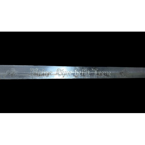 86 - Germany, most likely reproduction Honorary sword for leaders of the SS, Officer’s Sword, blade etche... 