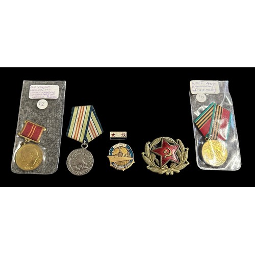 64 - Russia – Group of various Soviet Medas largely modern, to include; Soviet 50th Anniversary Medal, So... 