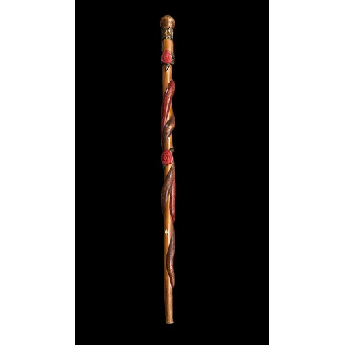 160 - Second World War, hand carved Japanese PoW walking stick from Featherston (New Zealand) Prisoner of ... 