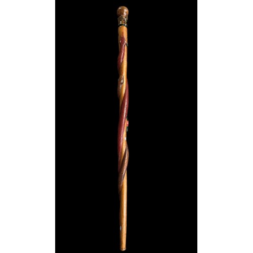 160 - Second World War, hand carved Japanese PoW walking stick from Featherston (New Zealand) Prisoner of ... 