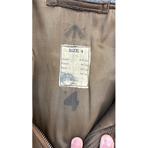 136 - Flying Suit one piece uniform, size 4, C.W.S.O to interior. Full length central zip with left hand p... 