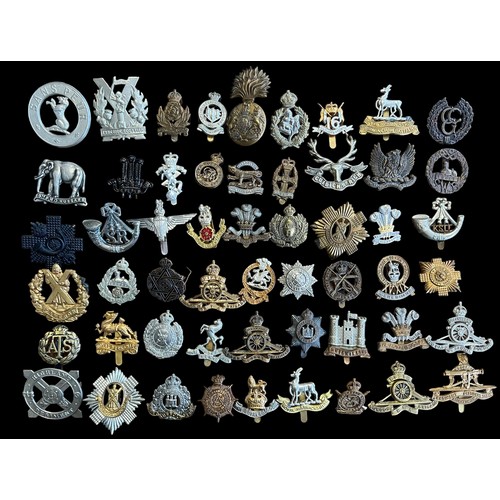 167 - Mixed lot of military cap badges etc (54), with examples of Royal Warwickshire Birmingham Battalion,... 