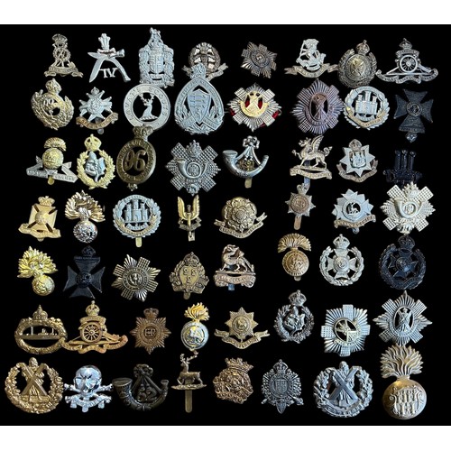 168 - Mixed lot of military cap badges etc (56), with examples of Middlesex Regiment, Paddington Rifles, T... 