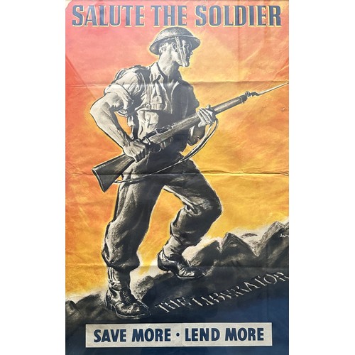 179 - Second World War “Salute the Soldier” poster printed for HM Stationery Office, E S & A. Robinson Ltd... 