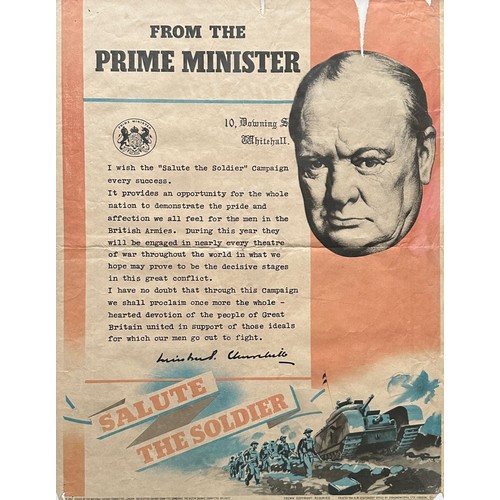 182 - Second World War Winston Churchill “From the Prime Minister …  Salute The Soldier” British Propagand... 