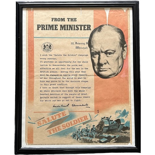 182 - Second World War Winston Churchill “From the Prime Minister …  Salute The Soldier” British Propagand... 