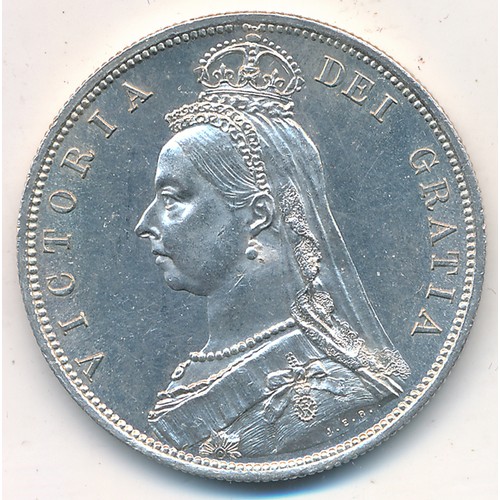 248 - Victoria 1887 Jubilee Head half crown, about uncirculated.