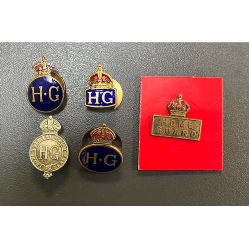 172 - Range of Home Guard badges (5), one with 