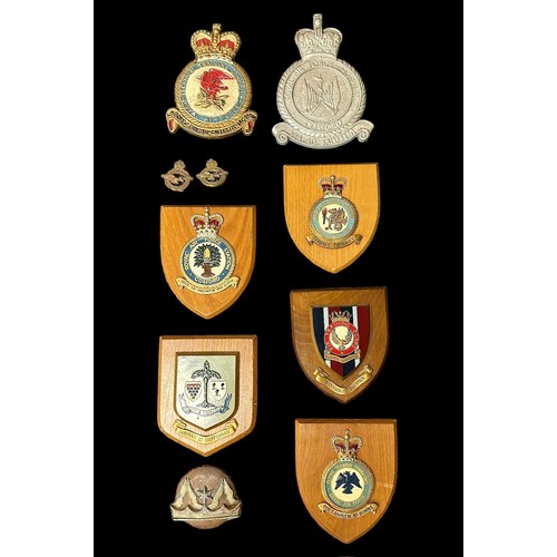 112 - Royal Air Force – Unique collection of Royal Air Force cast metal military plaques made by  Flt Lt D... 