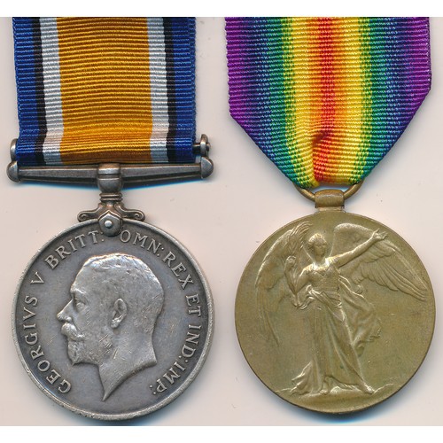 14 - First World War – George Walker – First World War British War Medal & Victory Medal pair awarded to ... 