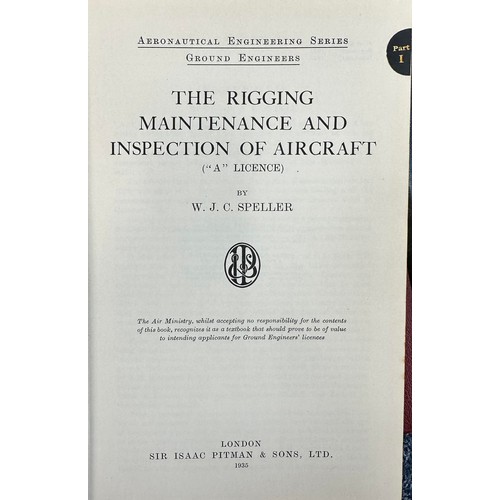 120A - Collection of military books (8) with Aeronautical Engineering - A Complete Course for Ground Engine... 