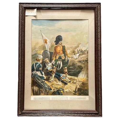 99A - Boer War, framed print entitled “V.C’s Won in the Transvaal’ Valore in Prescence of the Boers, frame... 