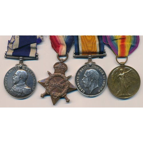 6 - First World War – G. Pither – First World War Medal group awarded to G. Pither to include; 1914-15 S... 