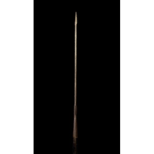 197 - Flat paddle Spear double-sided long Spear with large flat spear head and long spike reverse with sma... 