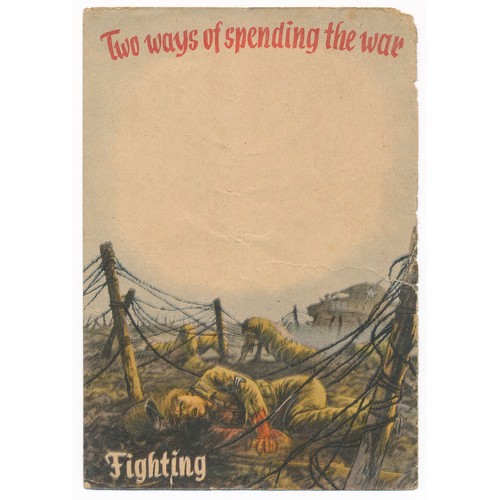 182A - ‘Two ways of spending the war’ (No. 3 Series: Rich man’s war, poor mans fight) Second World War Germ... 