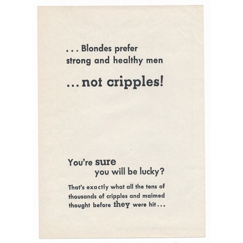 188A - 'Gentlemen prefer Blondes but... blondes prefer strong and healthy men... not cripples!' Second Worl... 