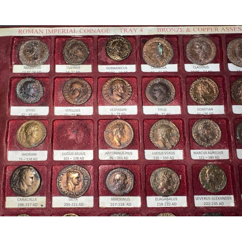 395 - Collection of Roman bronze/copper asses (33), in variable condition (many have been cleaned), with e... 