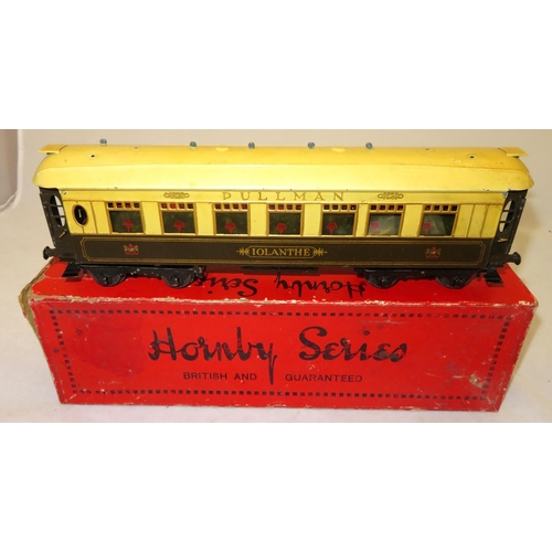 339 - Hornby. O gauge Pullman Iolanthe bogie coach, generally excellent to good plus (interior windows una... 