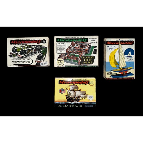 251 - Micromodels. Qty 40 unmade printed card kits, generally excellent to good plus, with Hampton Court P... 