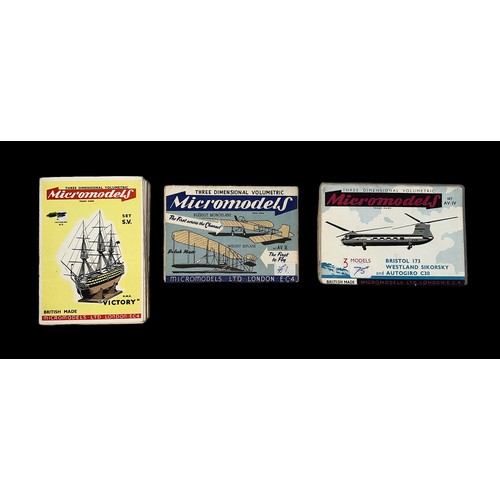 252 - Micromodels. Qty 40 unmade printed card kits, generally excellent to good plus, with SS United State... 