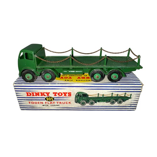 87 - Dinky Foden Flat Truck with Chains No. 905, excellent to good plus (some surface corrosion to base a... 