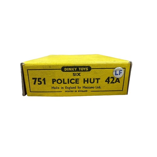 94 - Dinky Trade box of Police Hut No. 751/42A, excellent in excellent to good plus yellow box (LF label)... 