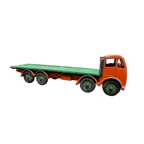 61 - Dinky. Trio of Foden lorrys, generally good plus to good, with 8-Wheeled Wagon red cab, chassis and ... 