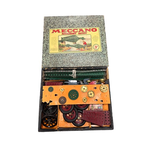 187 - Meccano. Pre war onwards sets, generally good plus to good in good or better boxes, with set No. 1 a... 