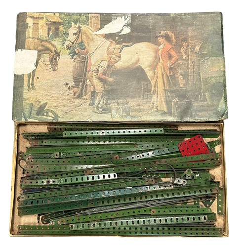 187 - Meccano. Pre war onwards sets, generally good plus to good in good or better boxes, with set No. 1 a... 